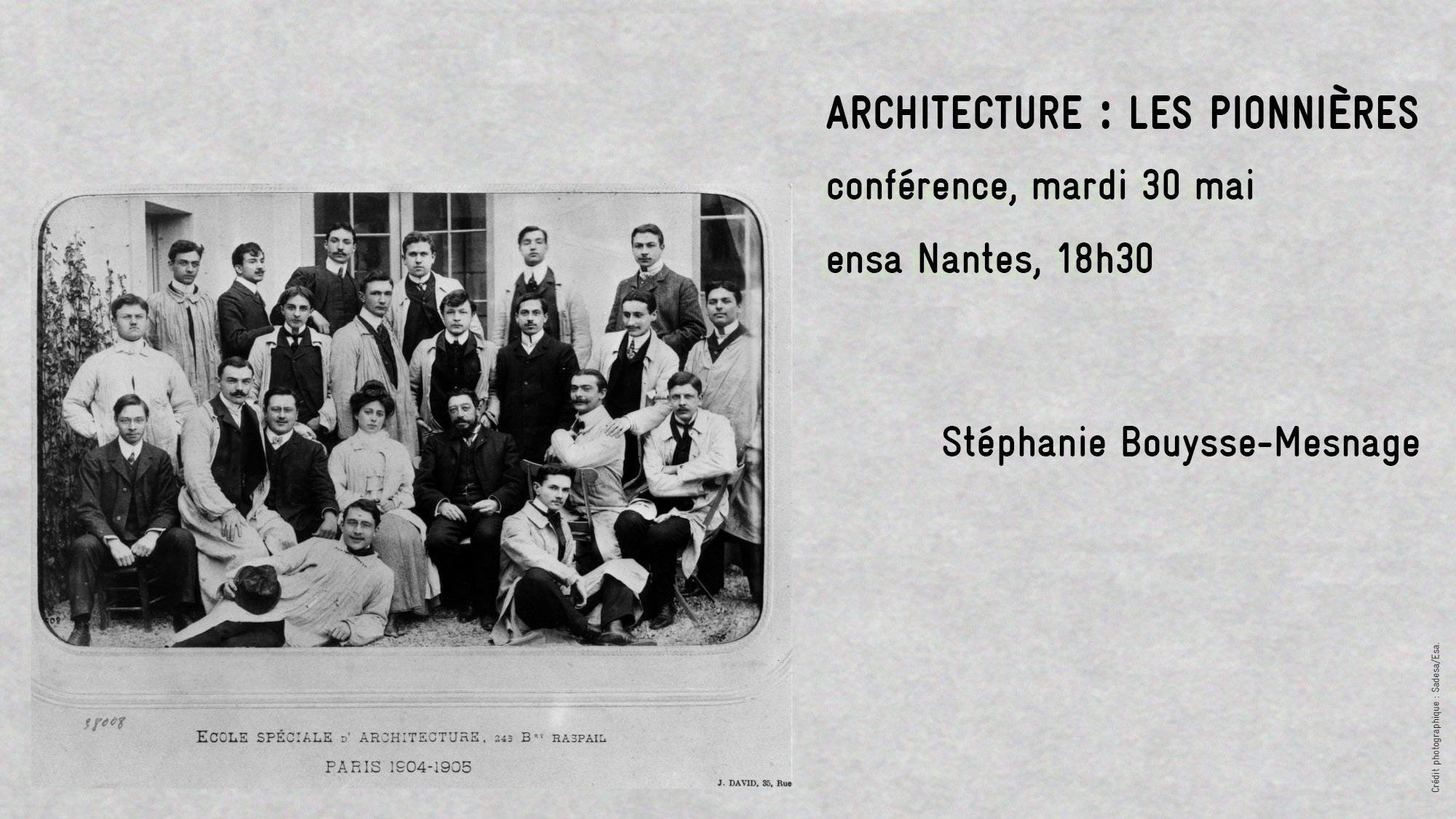 visuel de la conférence Architecture : les pionnières