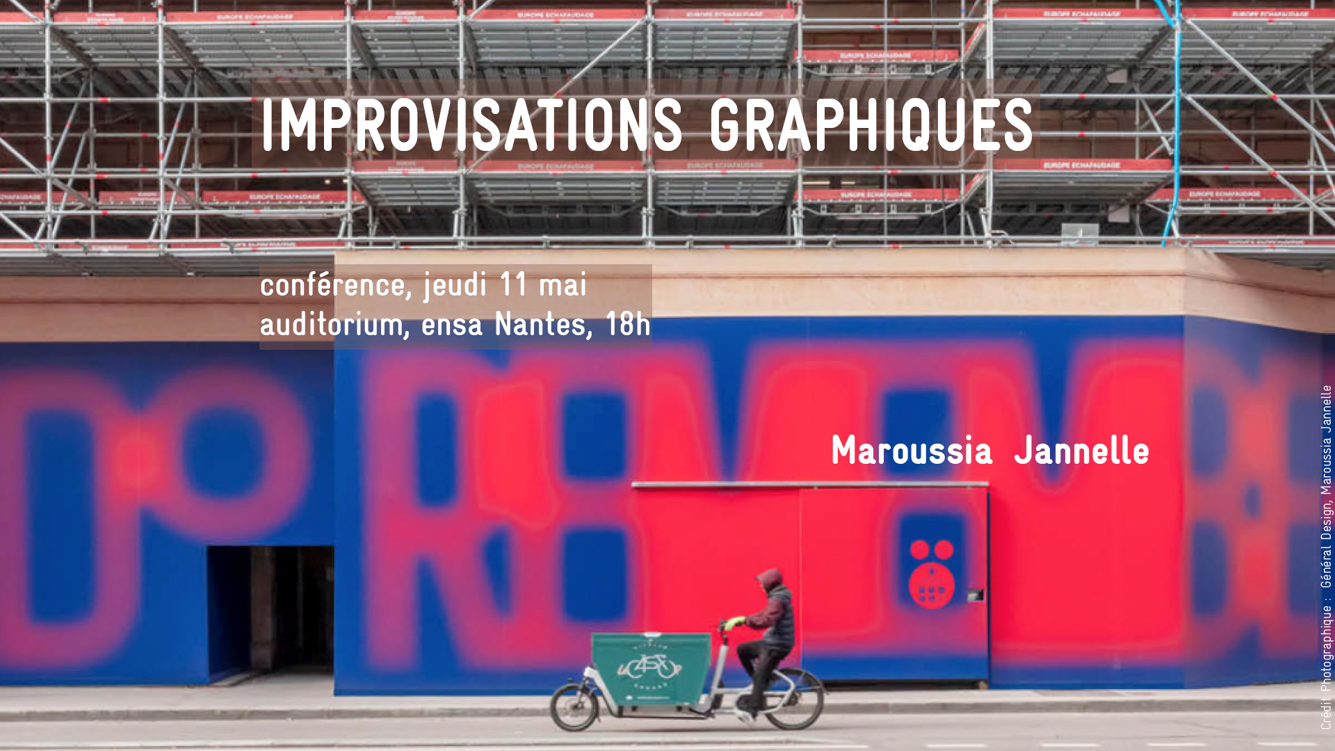 visuel de la conférence de Maroussia Jannelle à l'ensa Nantes le 11 mai 2023