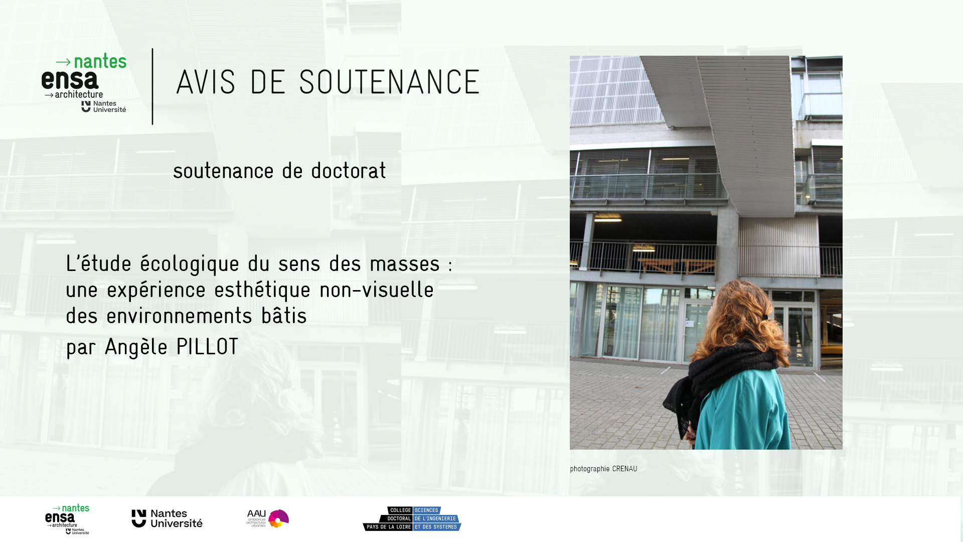 visuel de la soutenance de thèse d'Angèle Pillot
